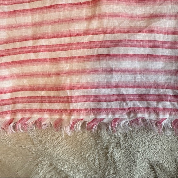 Tommy Bahama Bella Hermosa Shift Dress Size Small Linen Pink White Striped - Picture 5 of 10